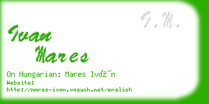 ivan mares business card